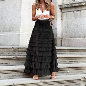 ✨ Black Layered Tulle Skirt ✨